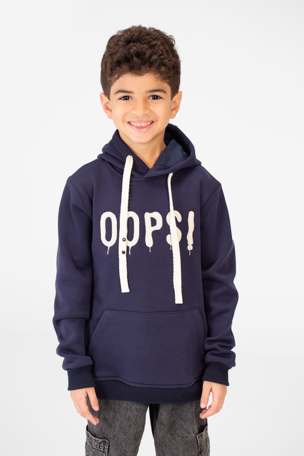 Boy's Hoodie With Kangaroo Pocket In Practical Comfortable Material