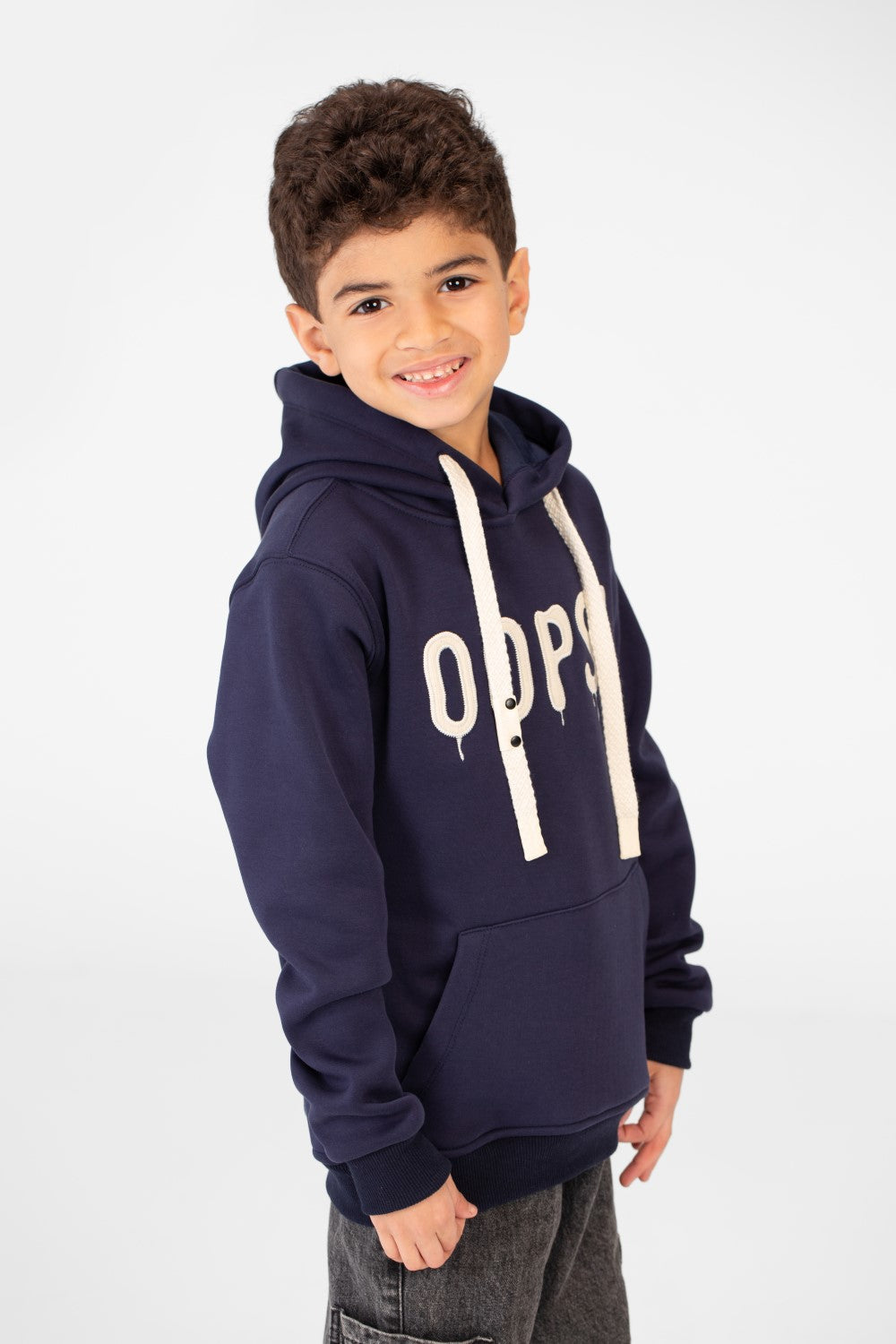 Boy's Hoodie With Kangaroo Pocket In Practical Comfortable Material