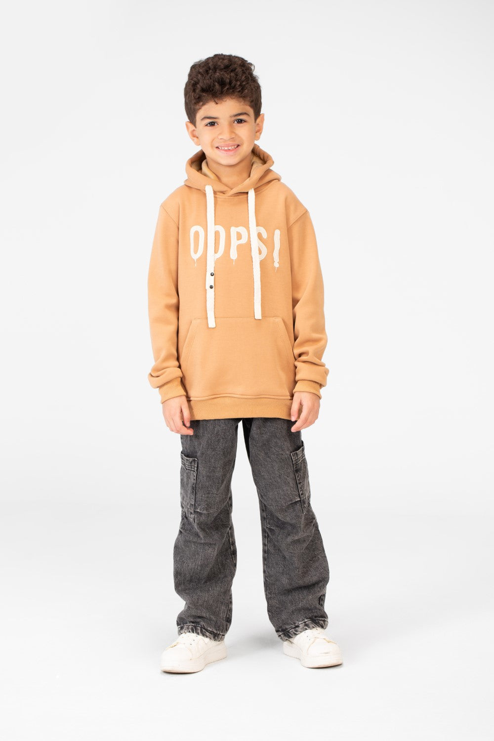 Boy's Hoodie With Kangaroo Pocket In Practical Comfortable Material