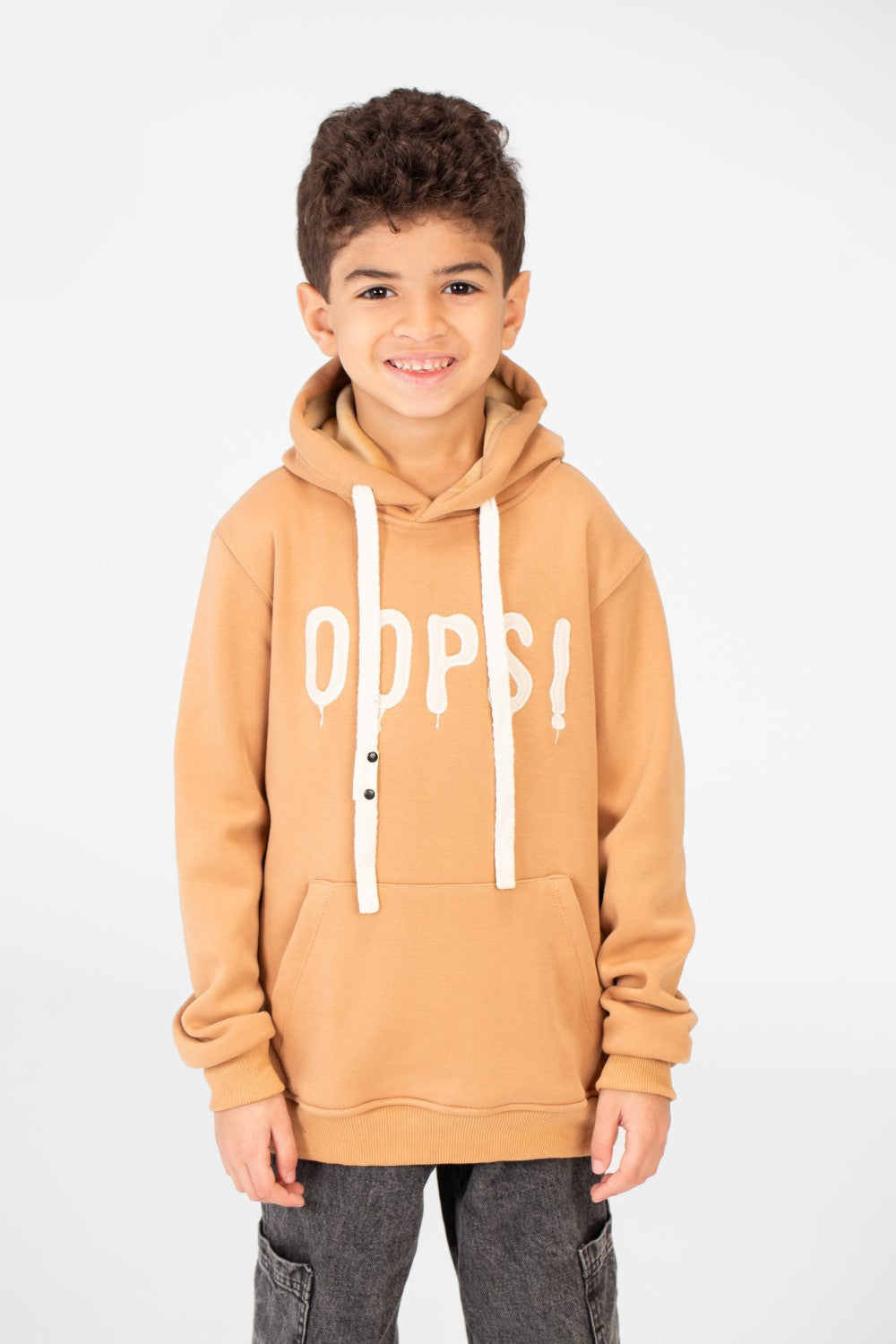 Boy's Hoodie With Kangaroo Pocket In Practical Comfortable Material