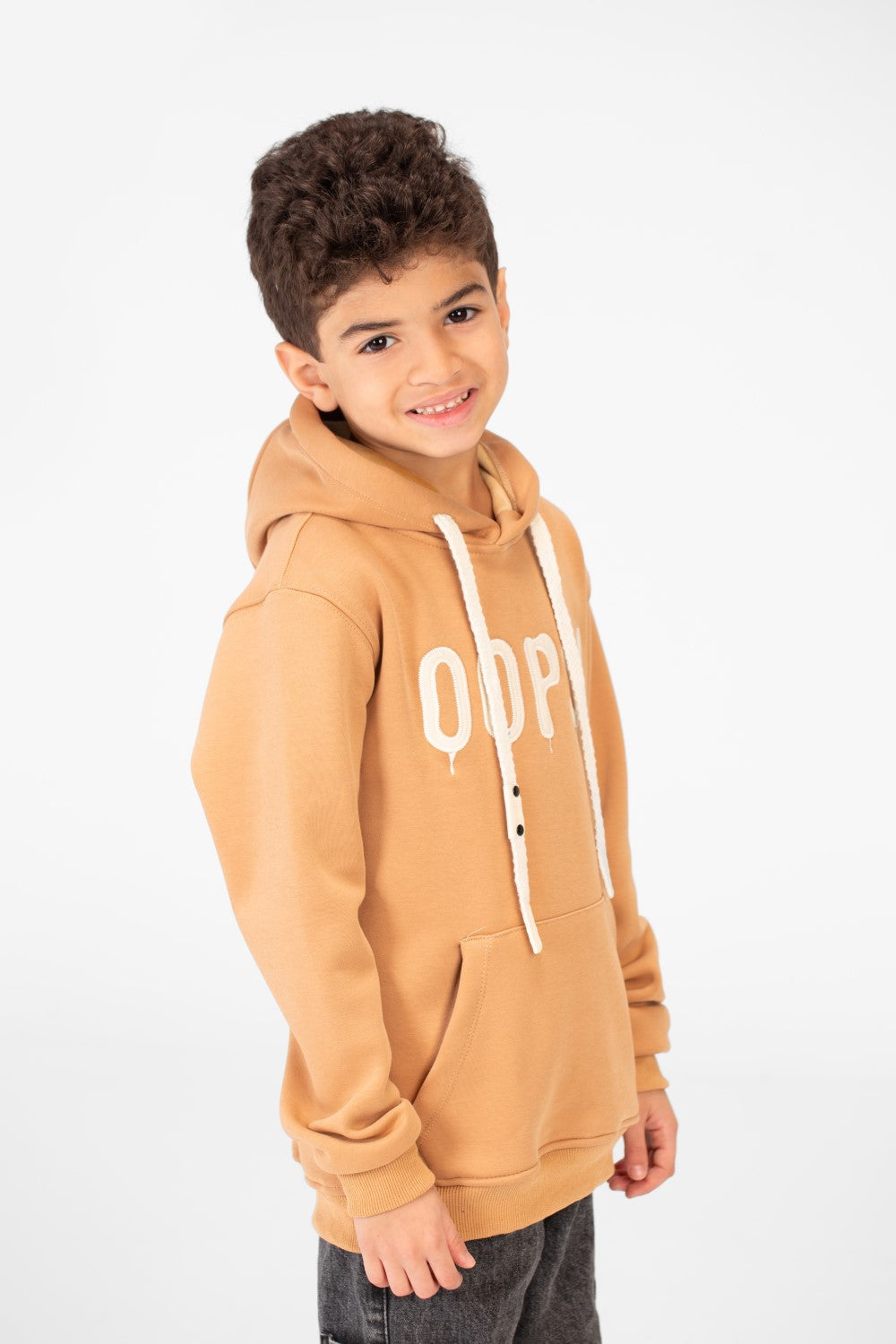 Boy's Hoodie With Kangaroo Pocket In Practical Comfortable Material