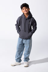 Boy's Tomato Basic Slim Fit Milton Hoodie Sweatshirt With Front Pocket