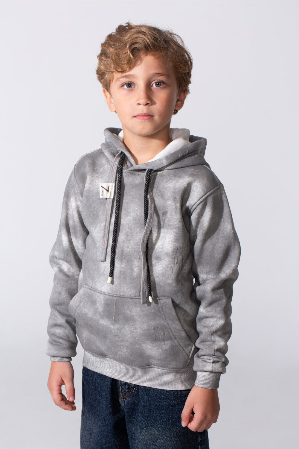 Boy's Tie Dye Slim Fit Hoodie Sweatshirt With A Modern Design And Long Sleeves