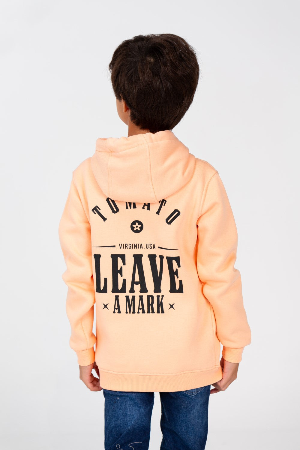 Boy's Zip-Up Sweatshirt With Tomato Print And Pockets