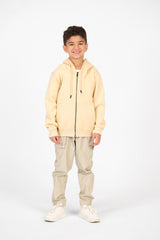 Boy's Full Zip Sweatshirt With Graphic Print On The Back