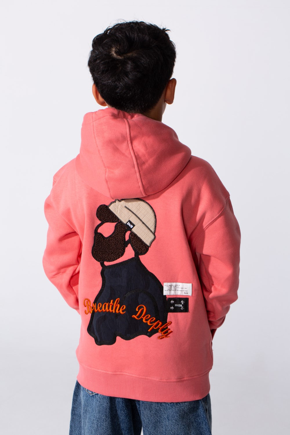 Boy's Milton Oversized Printed Sweatshirt With Zipper And Hood