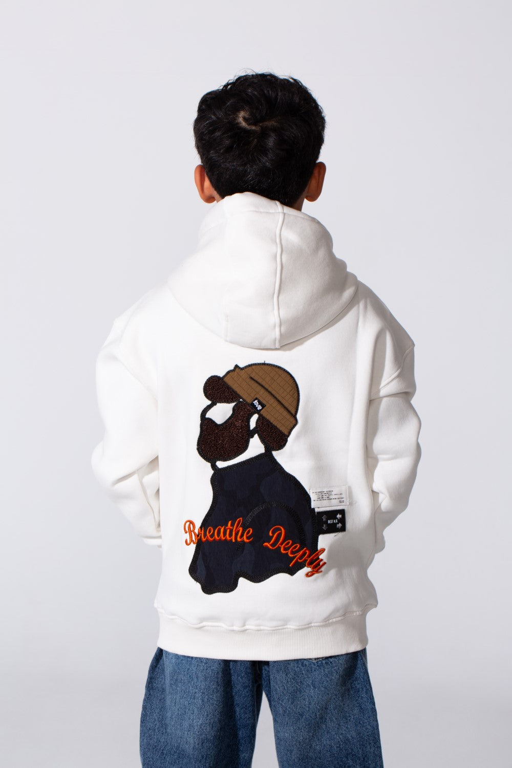 Boy's Milton Oversized Printed Sweatshirt With Zipper And Hood