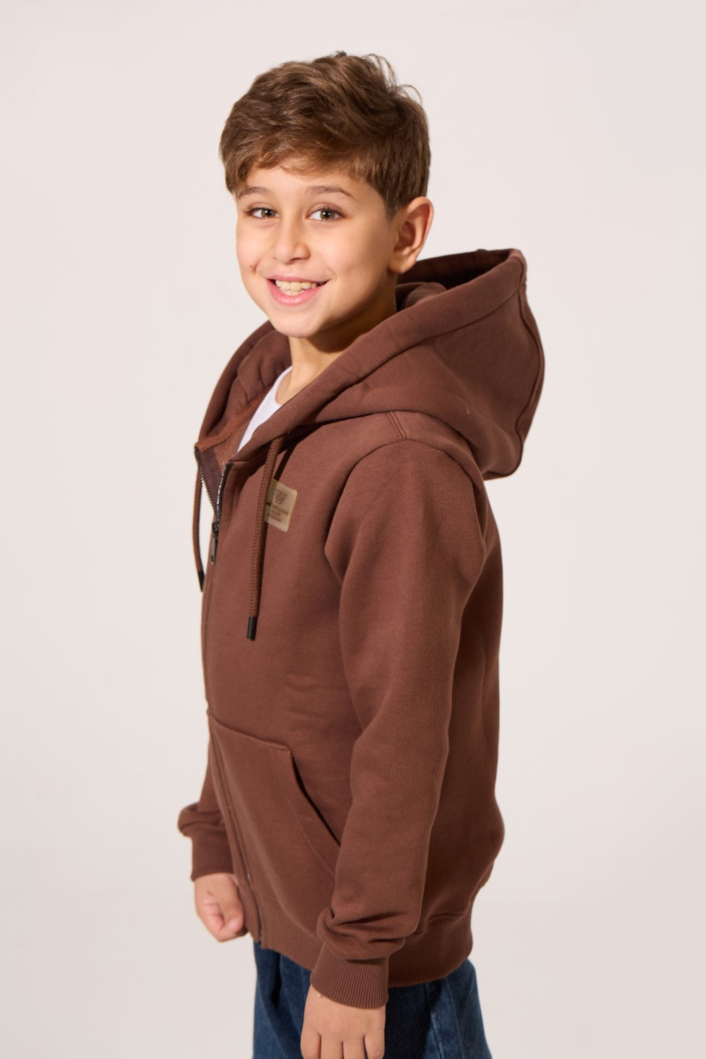 سويت شيرت بغطاء رأس بسحاب كامل أمامي Tomato للأولاد