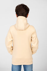 Boy's Tomato Sweatshirt With Full Zip And Long Sleeves