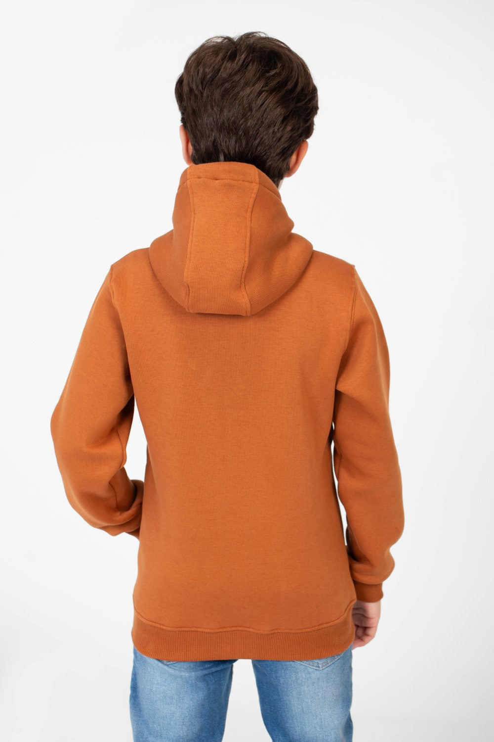 Boy's Tomato Sweatshirt With Full Zip And Long Sleeves