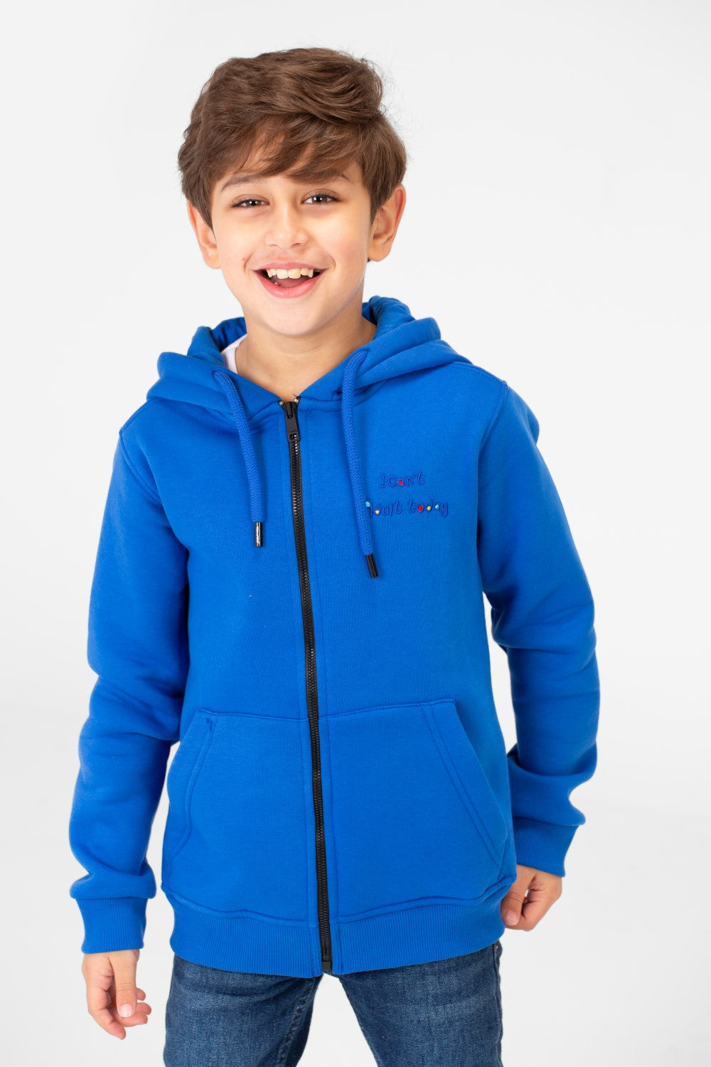 Boy's Milton Printed Sweatshirt With Full Front Zip