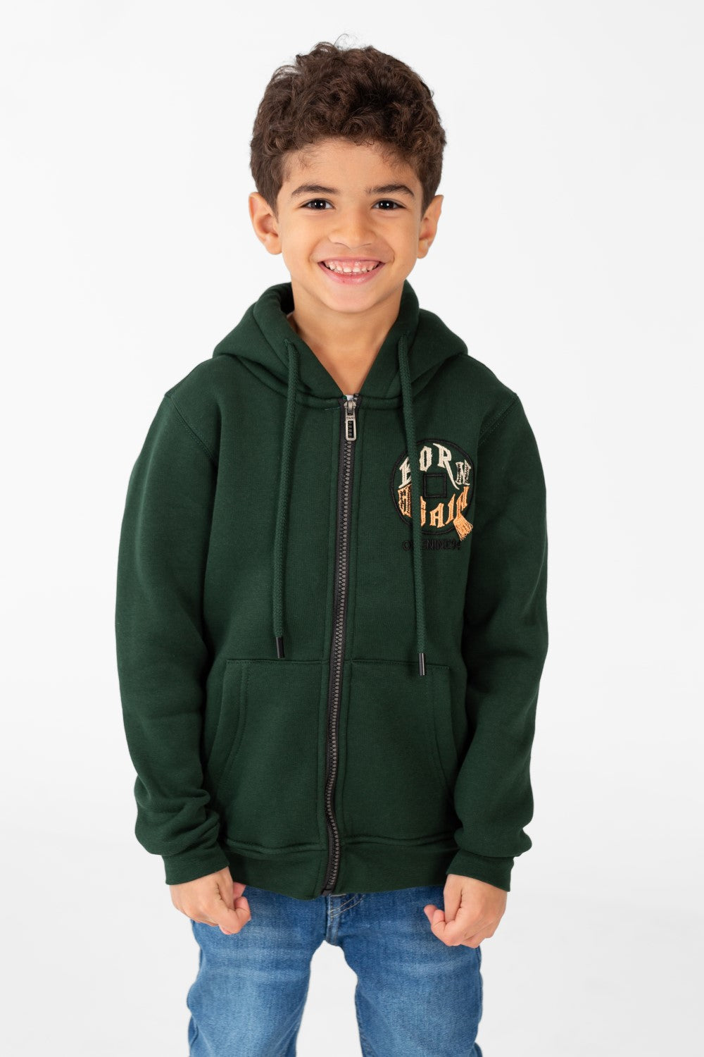 Boy's Sweatshirt With Full Front Zip And Pockets