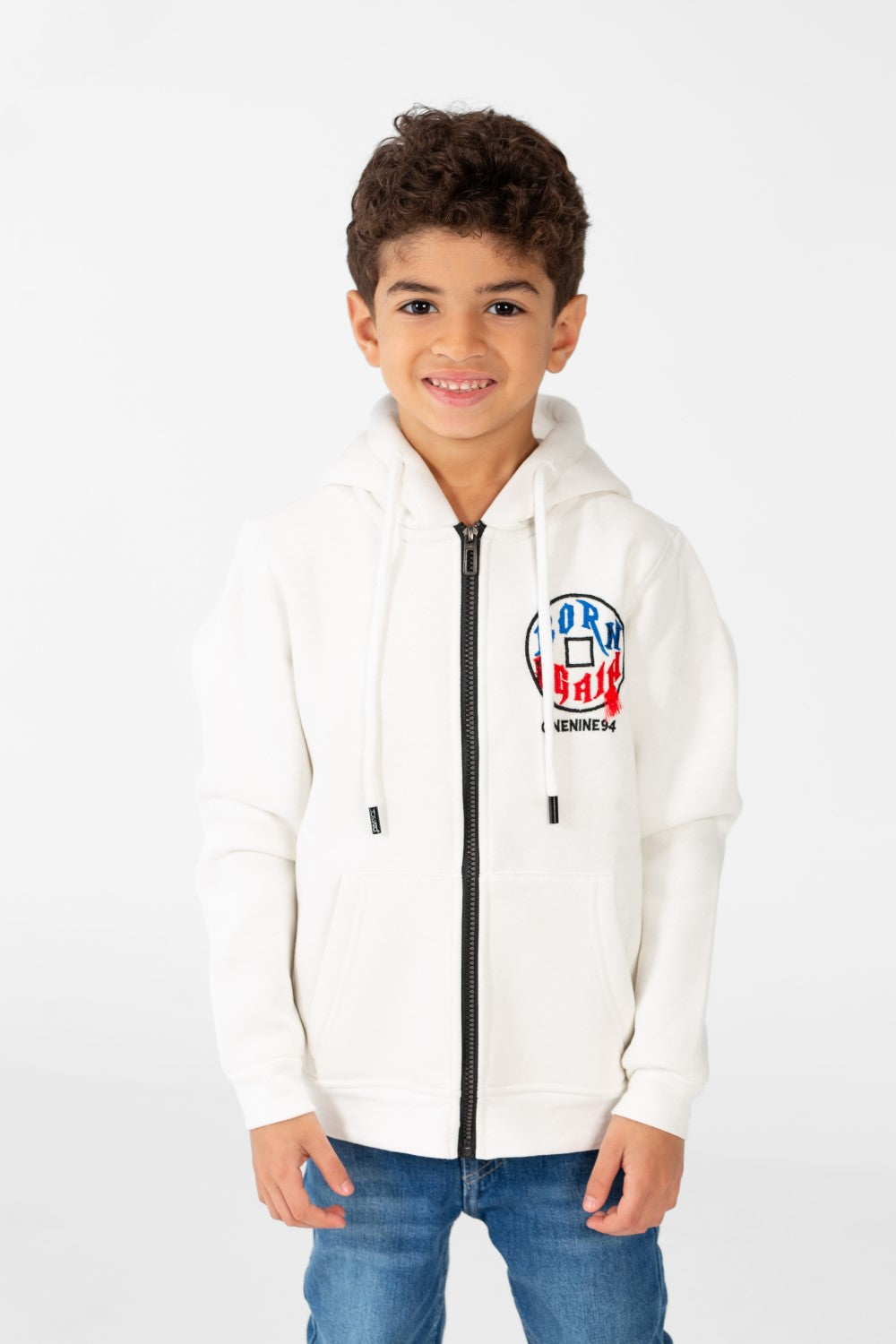 Boy's Sweatshirt With Full Front Zip And Pockets