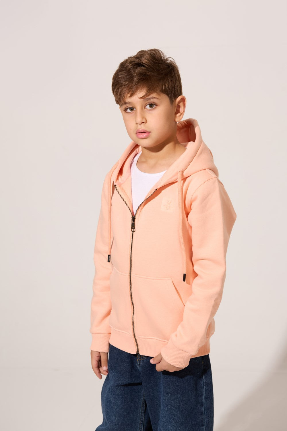 Boy's Slim Fit Milton Hoodie Sweatshirt With Full Front Zipper And Long Sleeves