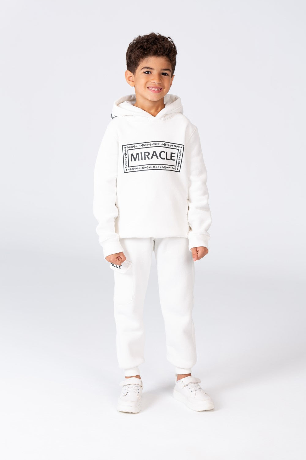 Boy's Winter Printed Training Suit In Milton Material