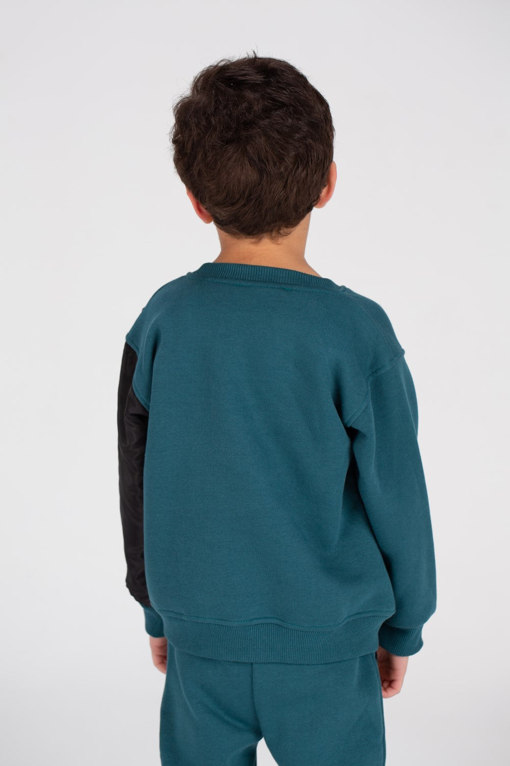 Boy's Padded Front Printed Made Of Soft Melton Front Pocket Training Suit