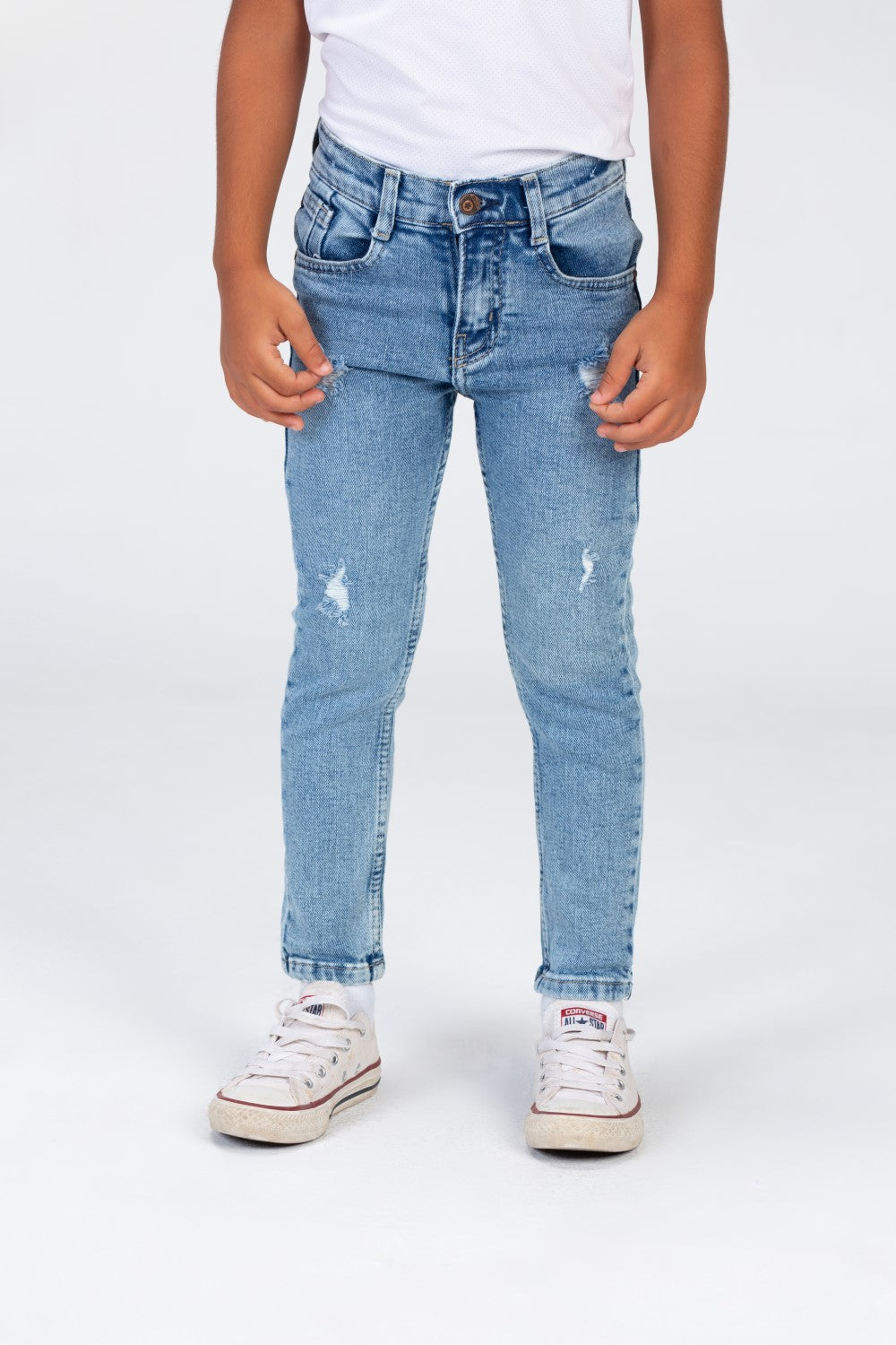 Boy's Jeans Cutting Pants With Badge Tomato From The Back