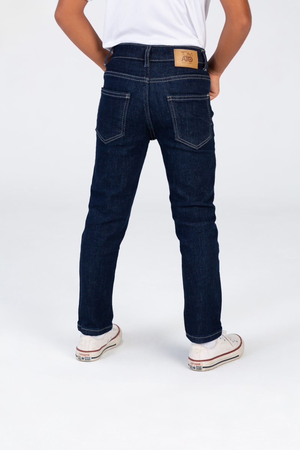 Boys Jeans Used Pants With Badge Tomato On The Back Side