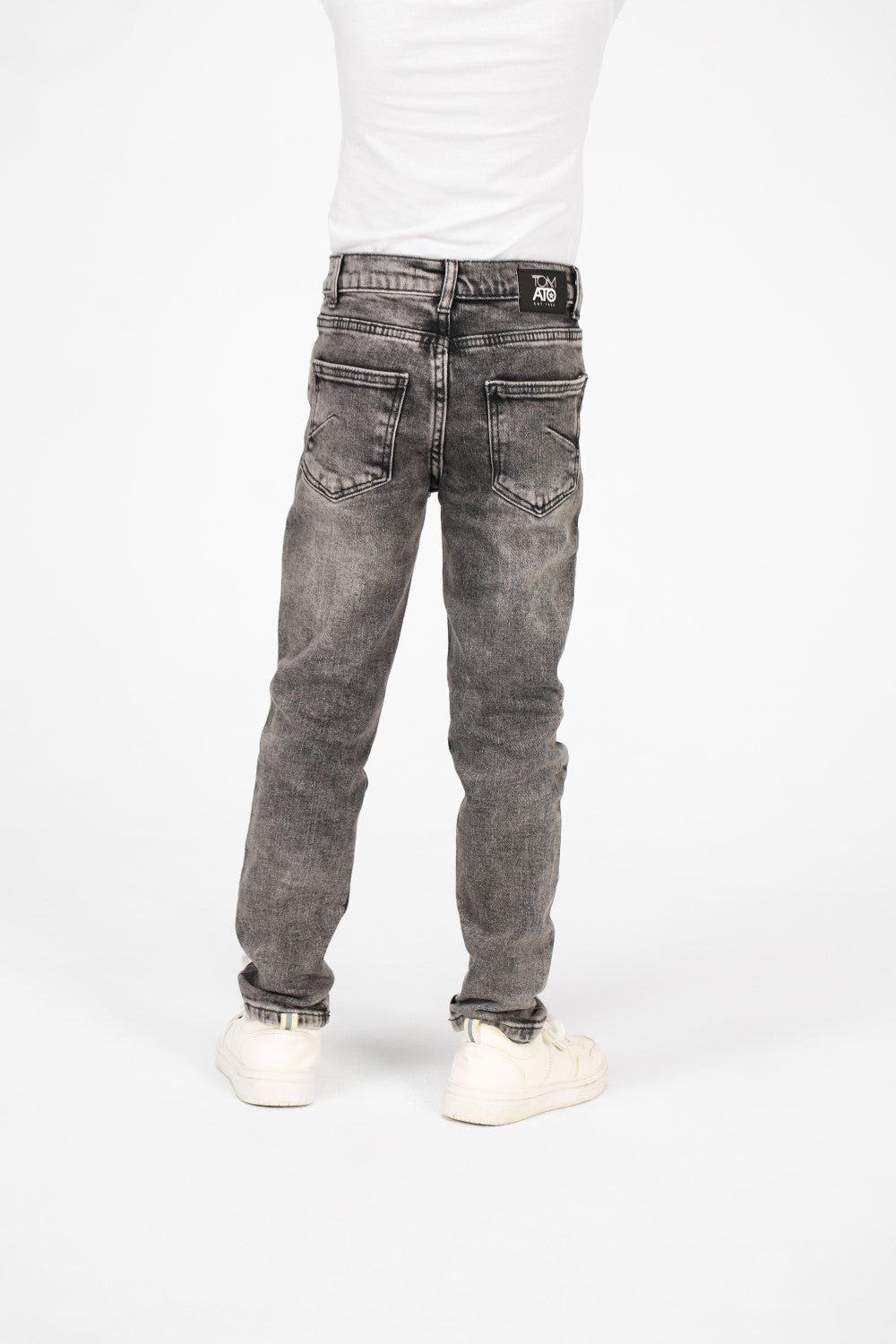 Boys Jeans Used Pants With Badge Tomato On The Back