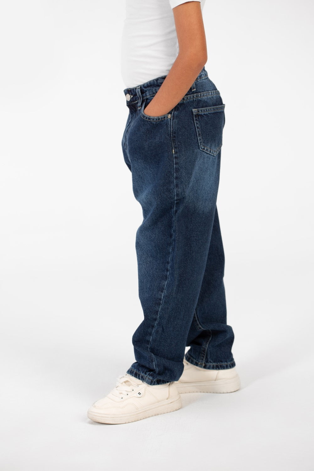 Boy's Wide Leg Jeans Pants With Five Pockets And Modern Design