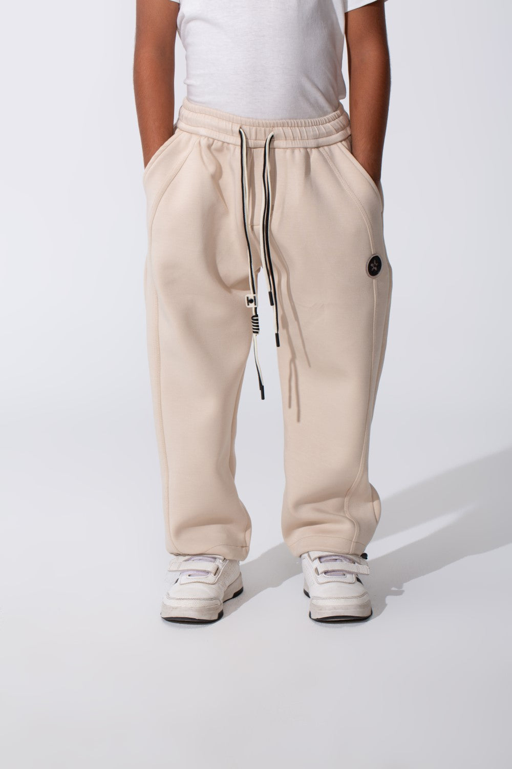 Boy's Tomato Oversized Sweatpants With Drawstring Waist And Pockets
