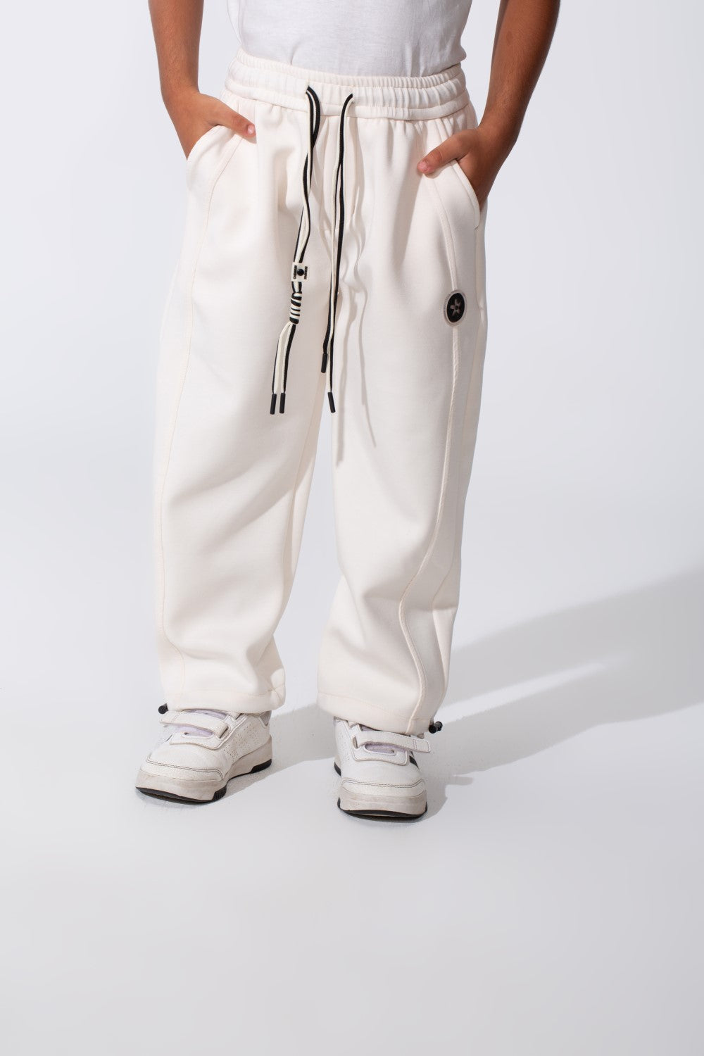 Boy's Tomato Oversized Sweatpants With Drawstring Waist And Pockets