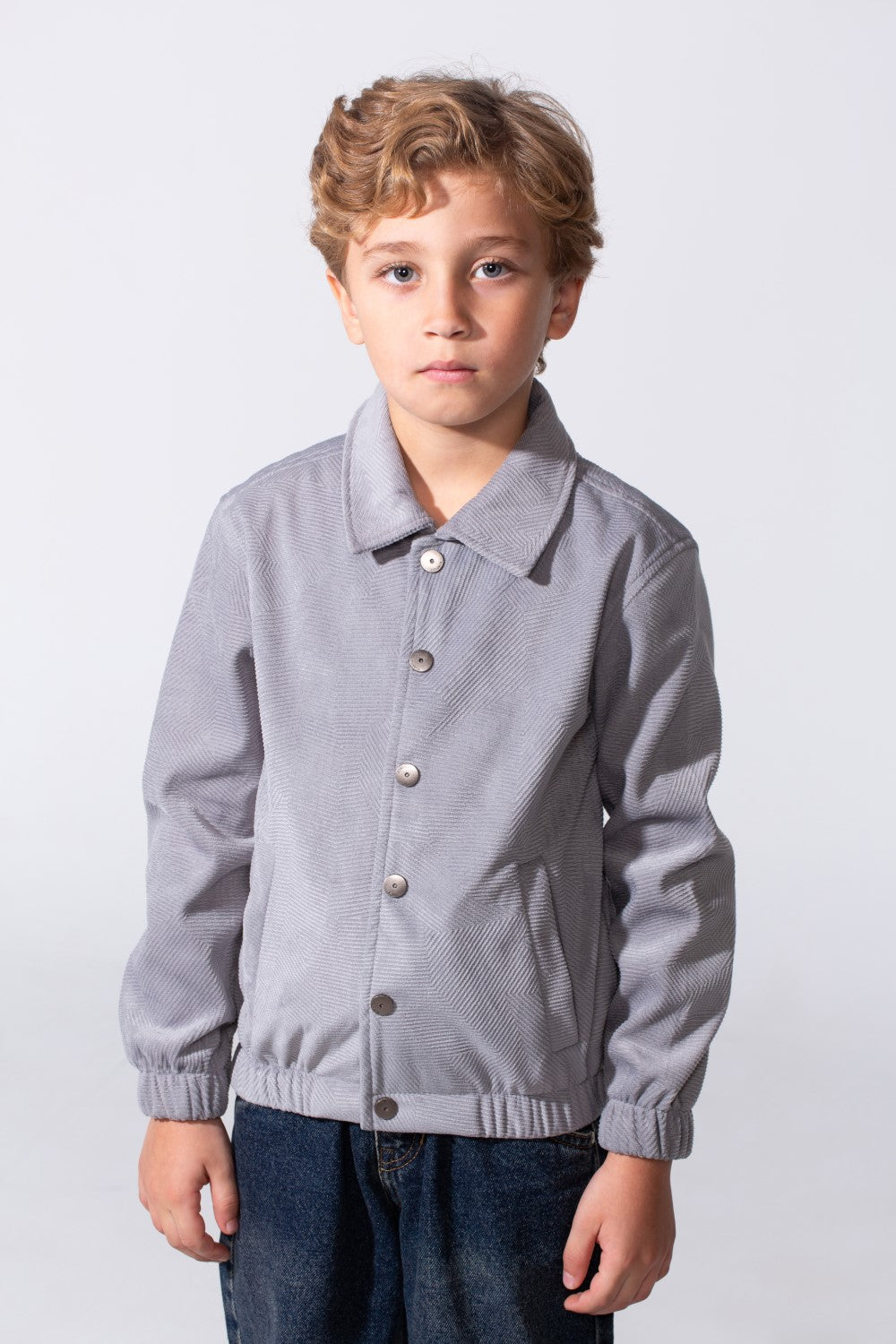 Boy's Winter Long Sleeves Slim Fit Velvet Shirt With Buttons