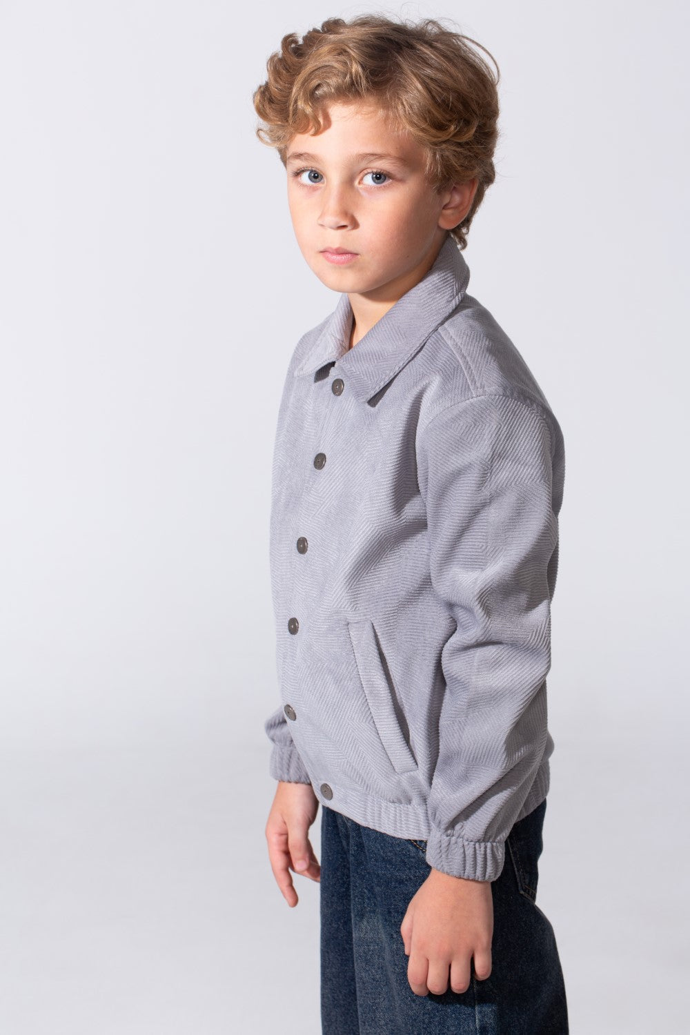 Boy's Winter Long Sleeves Slim Fit Velvet Shirt With Buttons