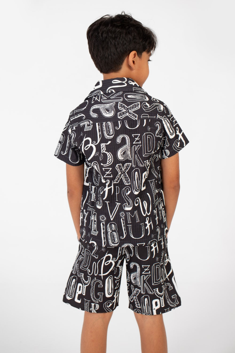 Boy's Summer Outfit Caputne Polyester Full Print