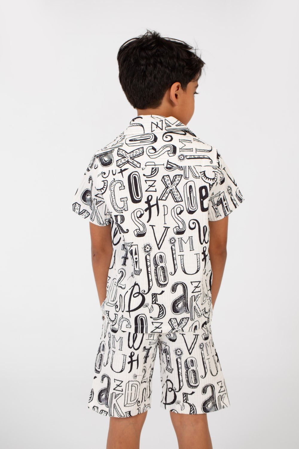 Boy's Summer Outfit Caputne Polyester Full Print