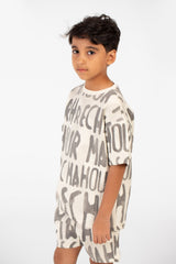 Boy's Oversized All Over Print Outfit