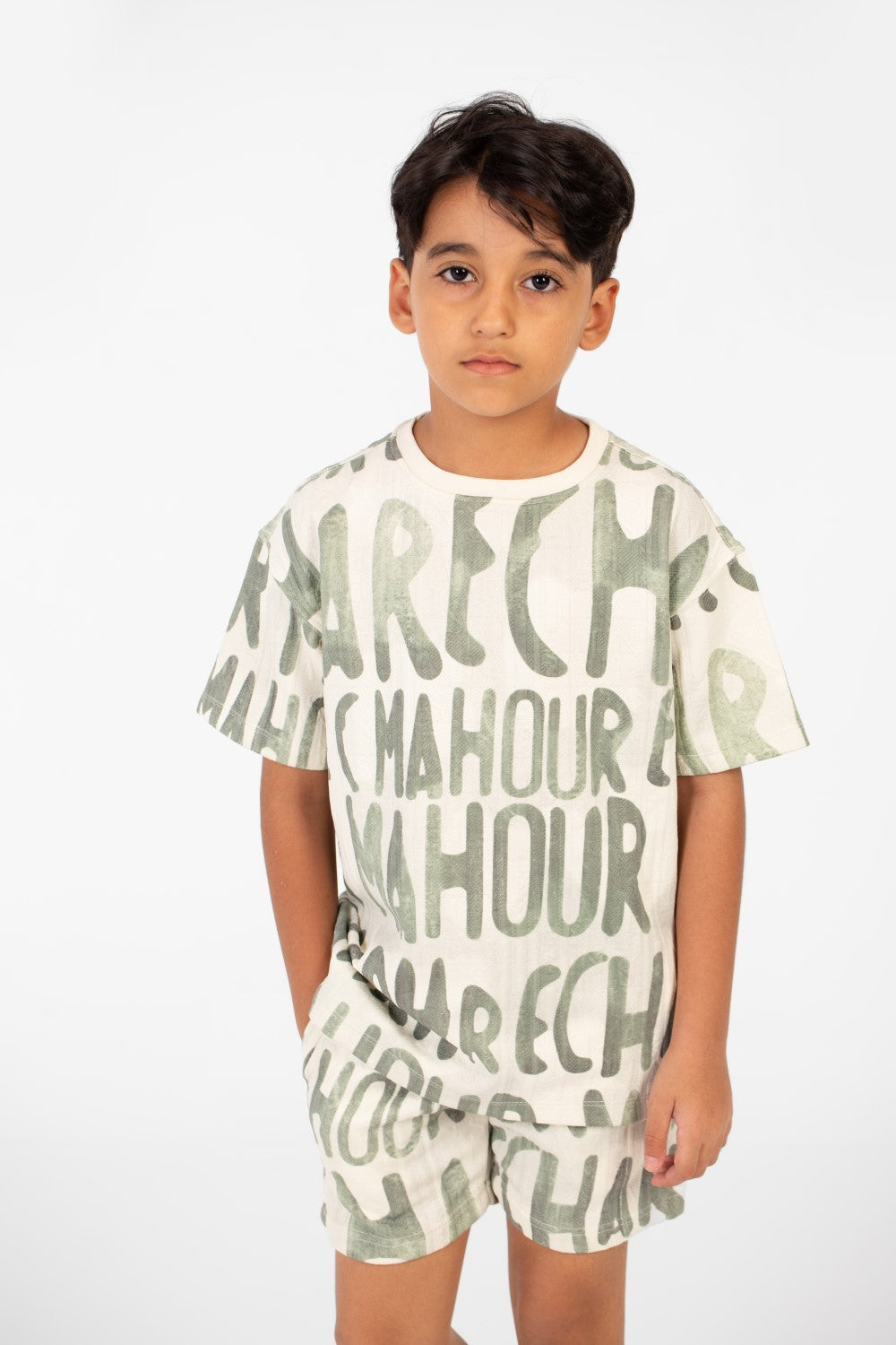 Boy's Oversized All Over Print Outfit