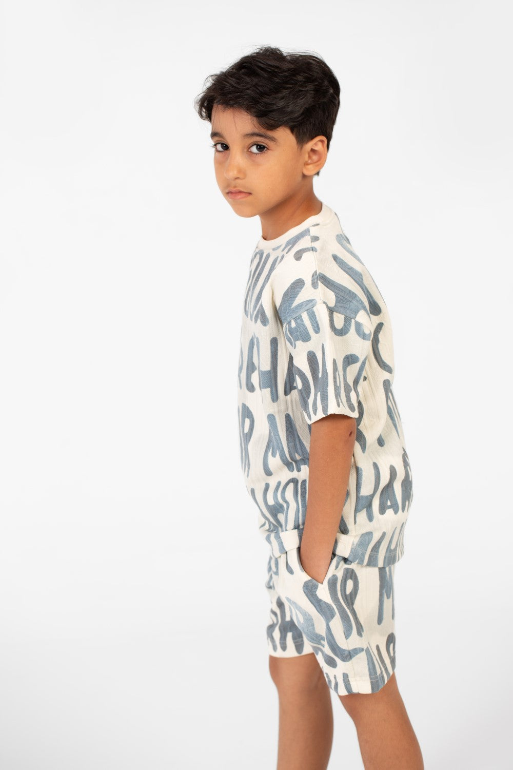 Boy's Oversized All Over Print Outfit
