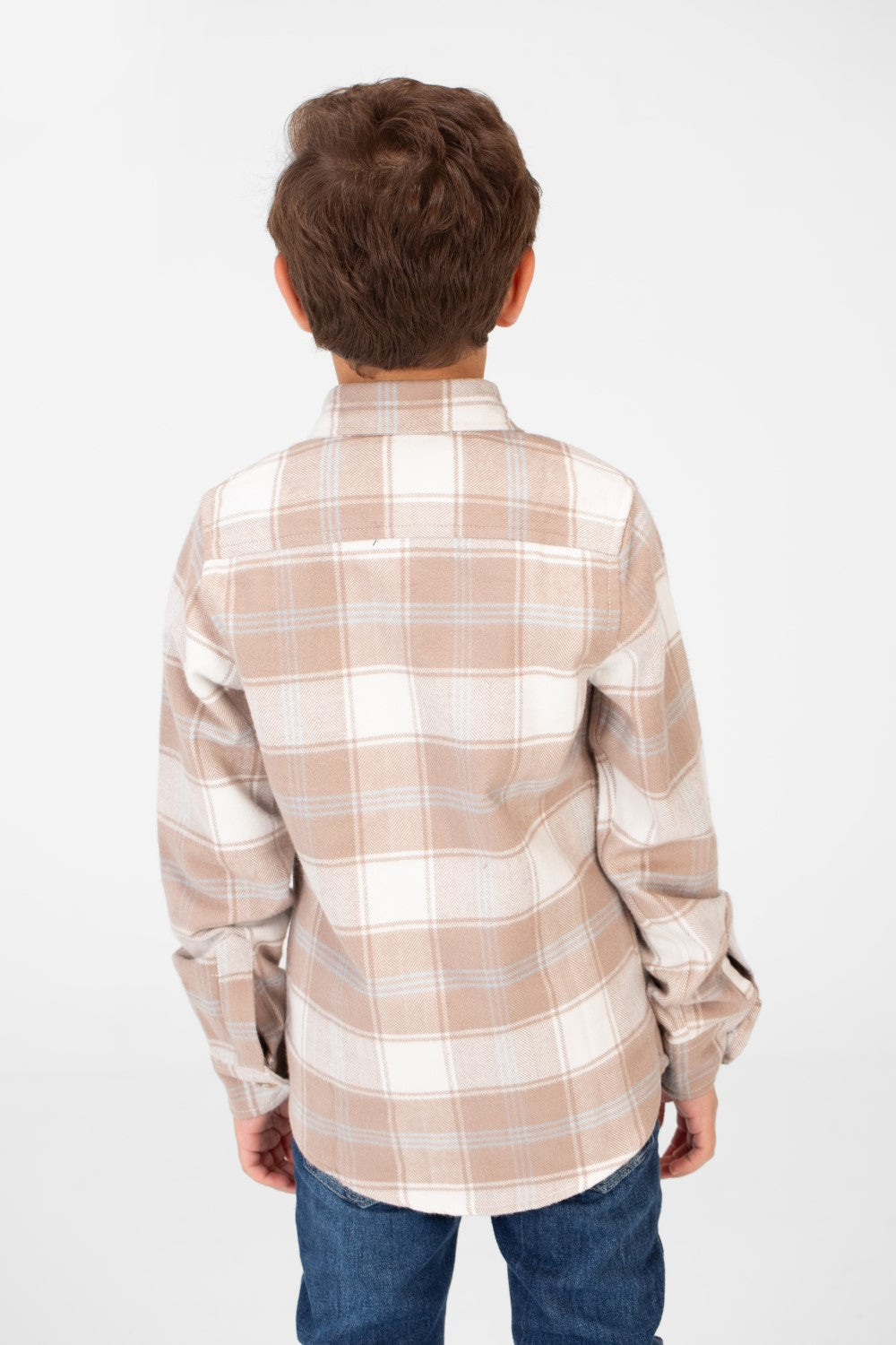 Boy's Winter Checked Shirt With Buttons