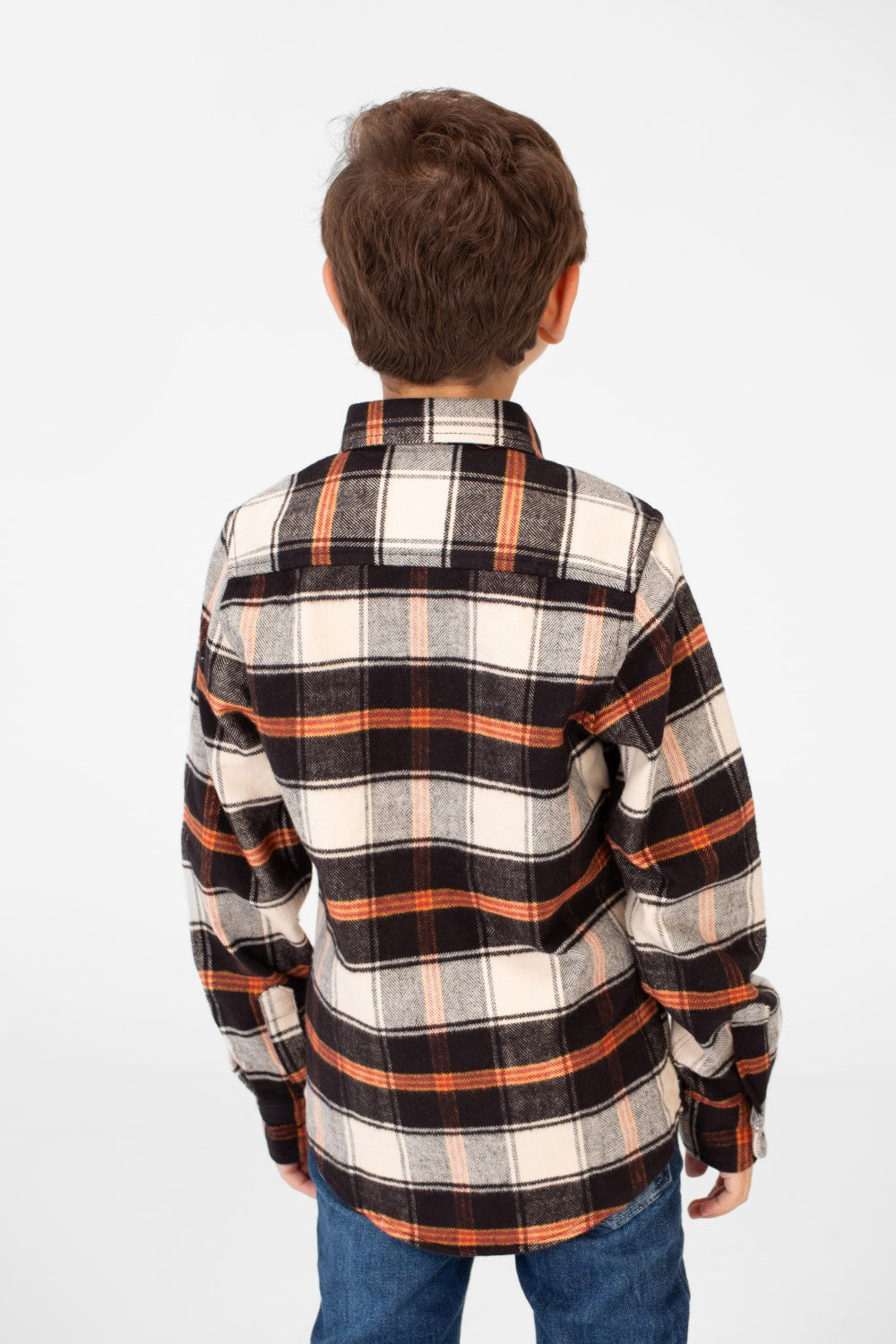 Boy's Winter Checked Shirt With Buttons