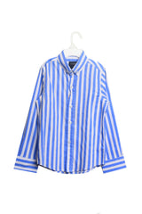 Boy's Unique Style Regular Fit Cotton Shirt With Striped Details That Features A Unique Cut