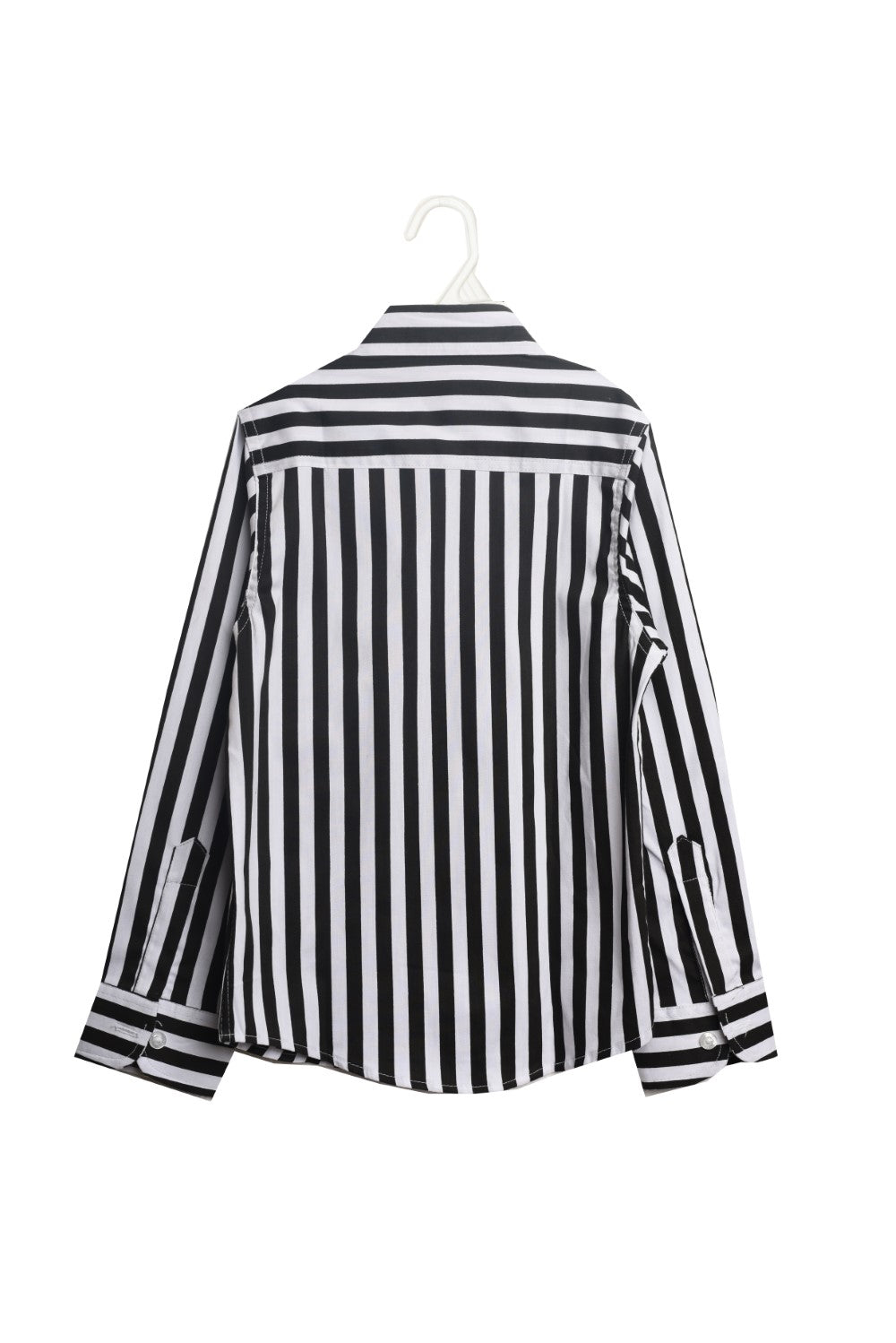 Boy's Unique Style Regular Fit Cotton Shirt With Striped Details That Features A Unique Cut