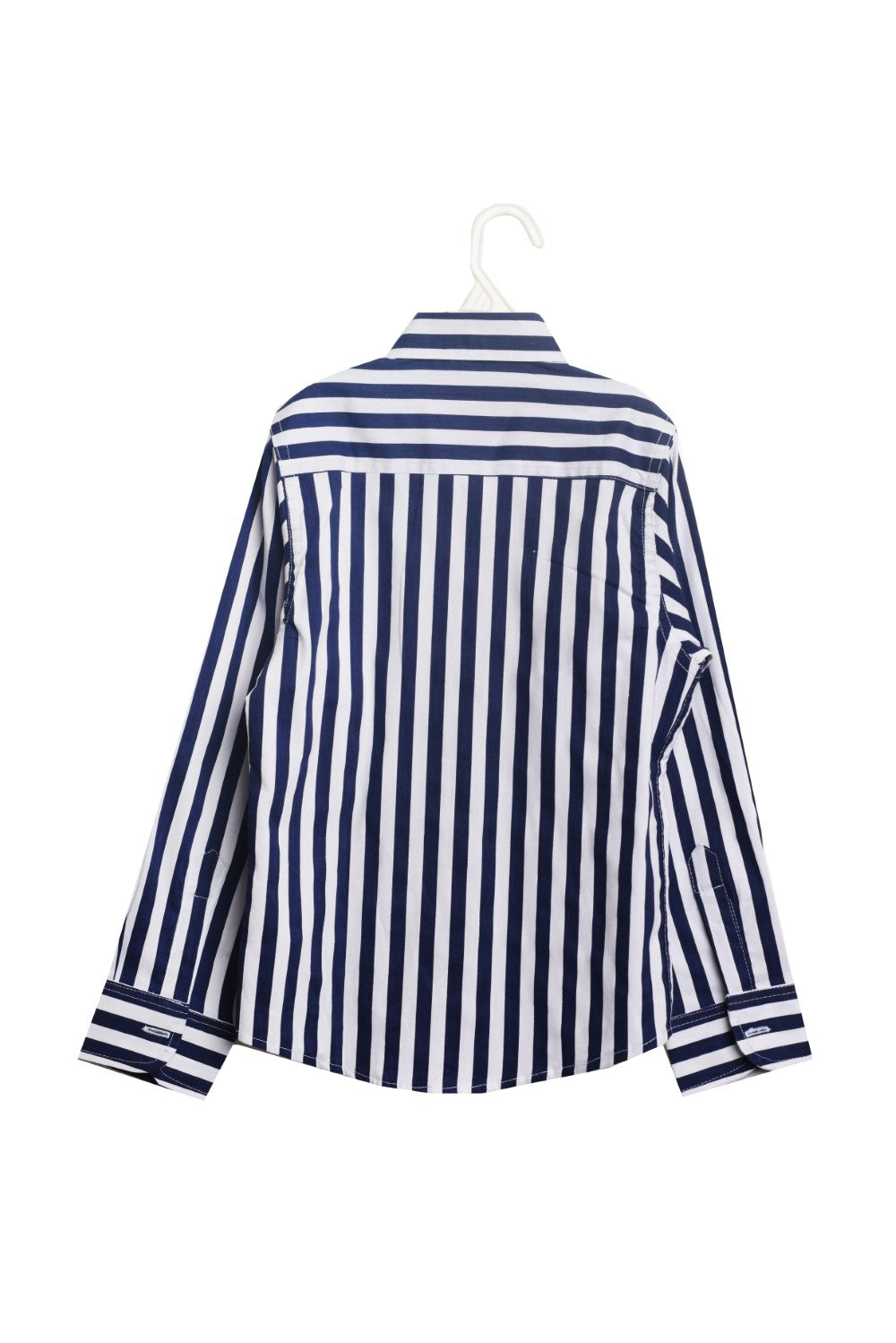 Boy's Unique Style Regular Fit Cotton Shirt With Striped Details That Features A Unique Cut