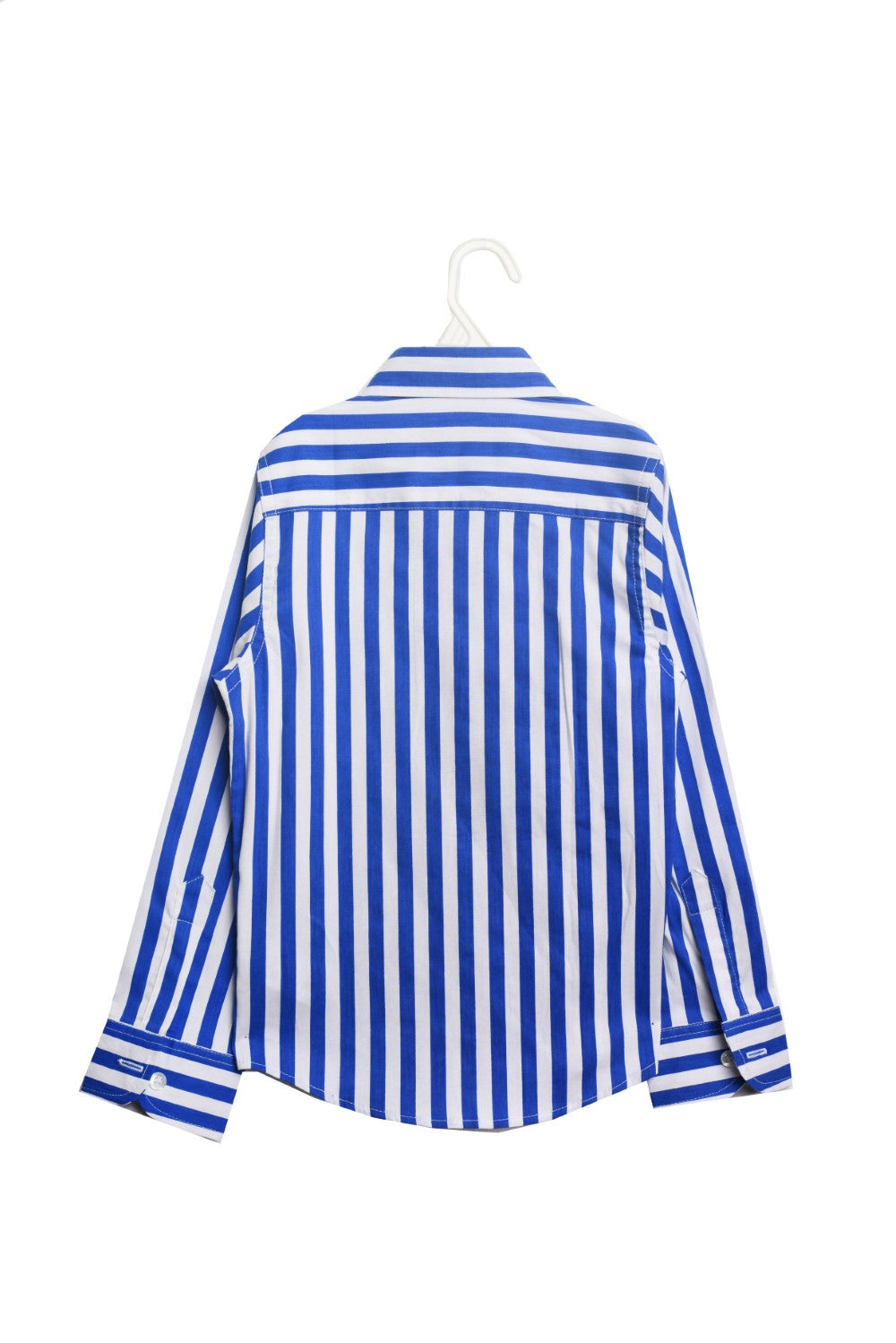 Boy's Unique Style Regular Fit Cotton Shirt With Striped Details That Features A Unique Cut