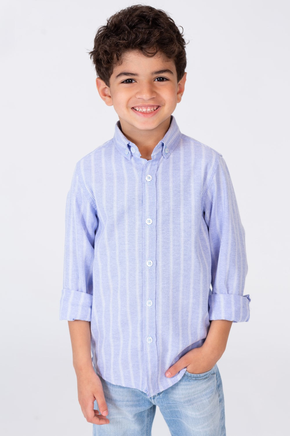 Boys colorful shirt with unique trendy stripes