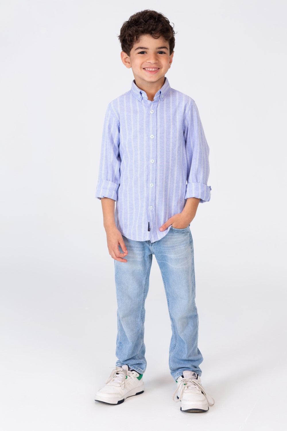 Boys colorful shirt with unique trendy stripes