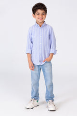 Boys colorful shirt with unique trendy stripes