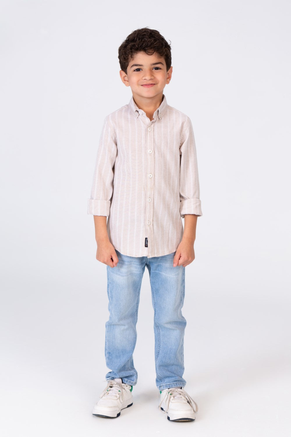 Boys colorful shirt with unique trendy stripes