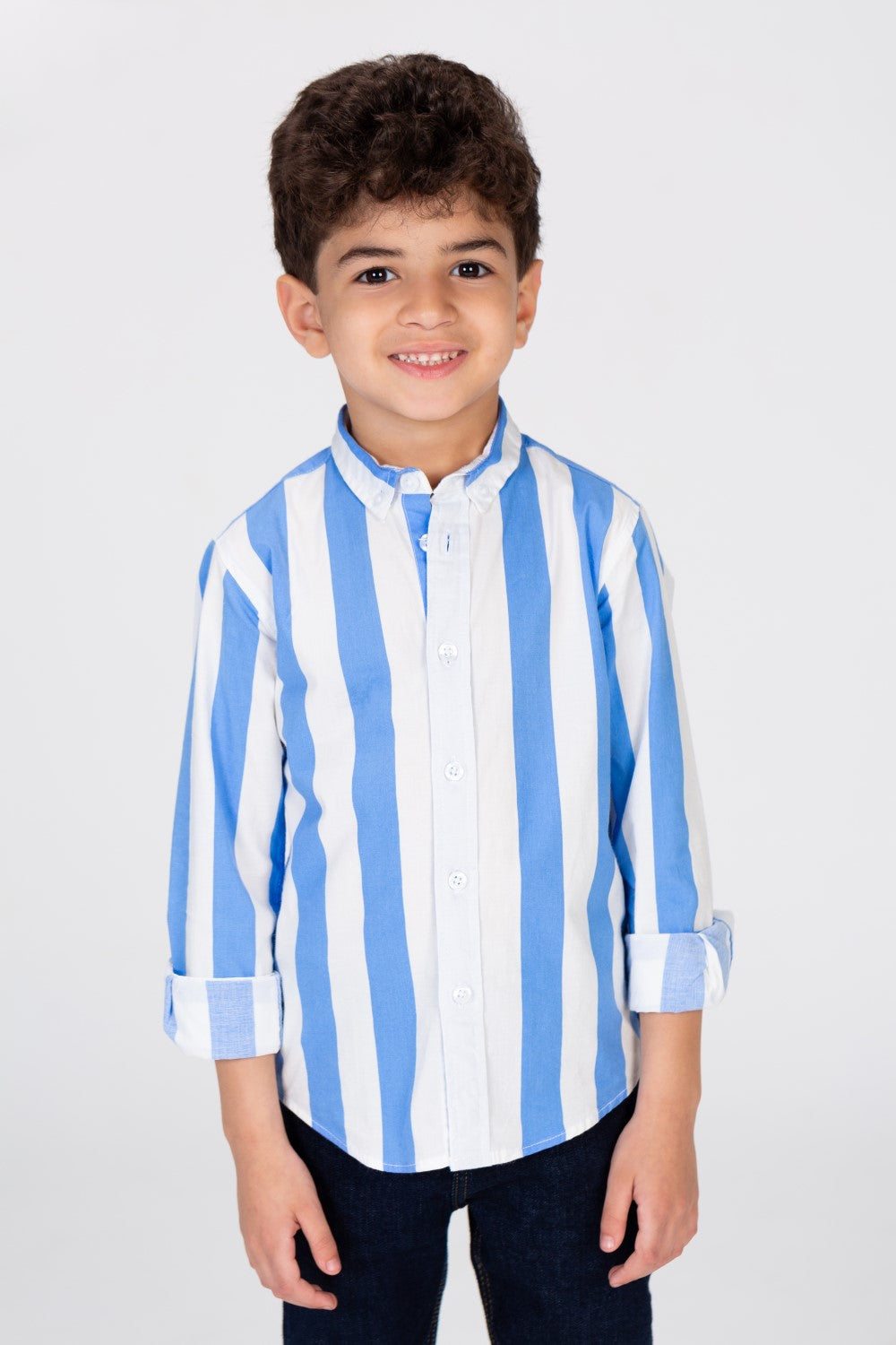 Boys' Striped Collared Shirt