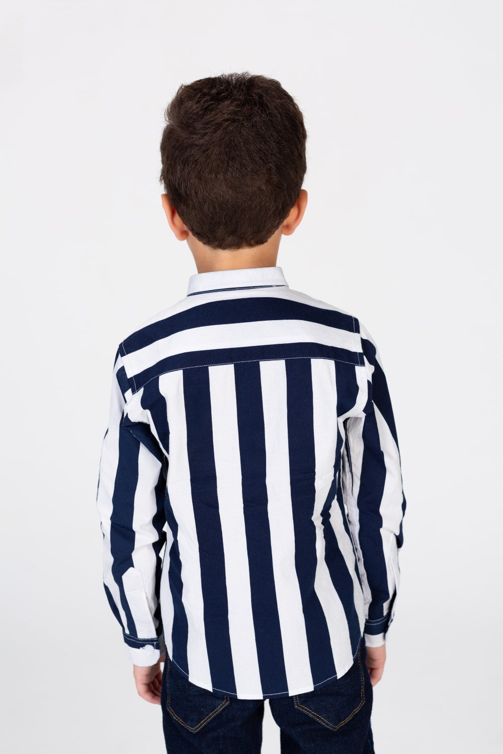 Boys' Striped Collared Shirt