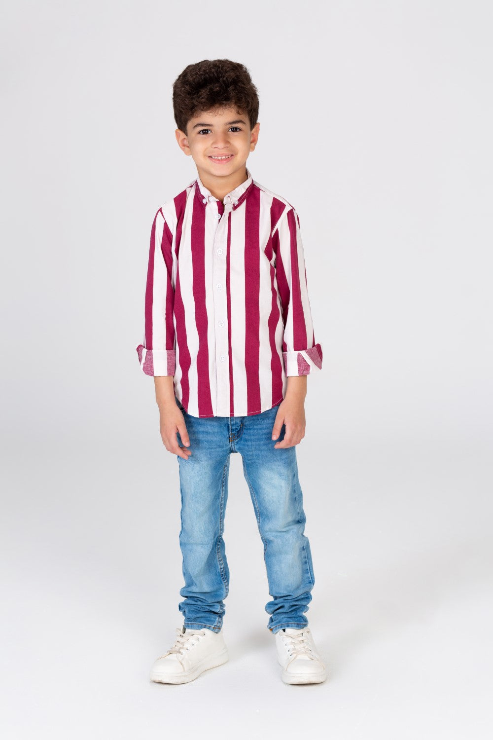 Boys' Striped Collared Shirt