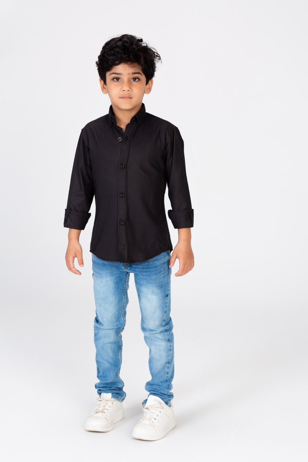 Boys Classic Plain Shirt In Distinctive Colors