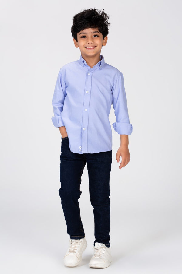 Boys Classic Plain Shirt In Distinctive Colors
