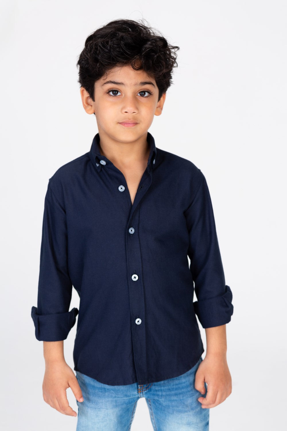 Boys Classic Plain Shirt In Distinctive Colors
