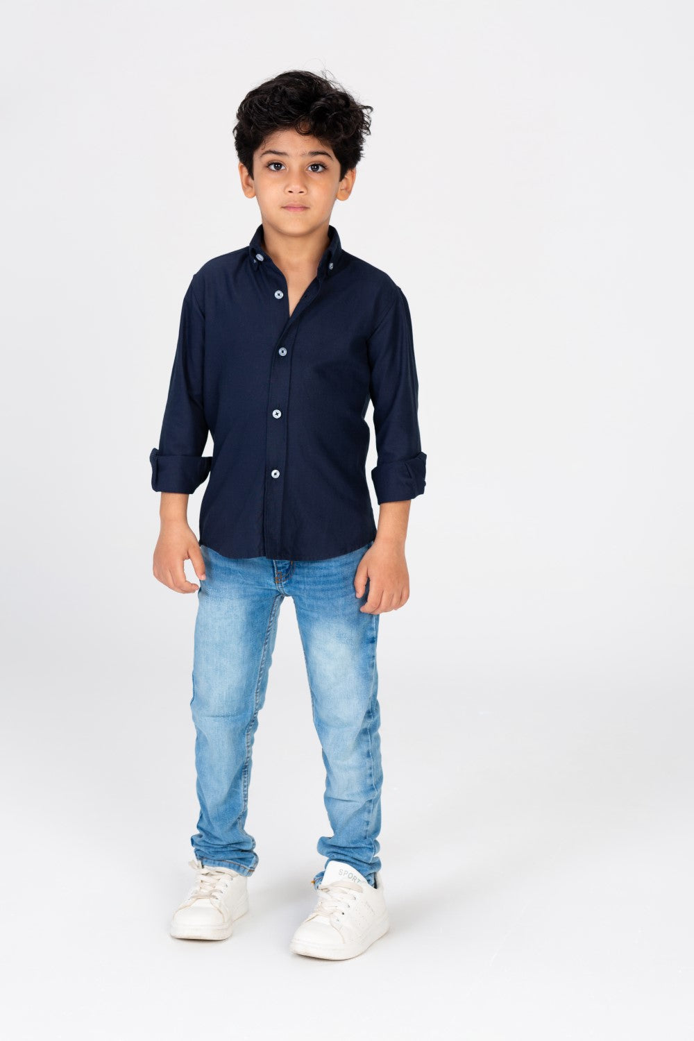 Boys Classic Plain Shirt In Distinctive Colors